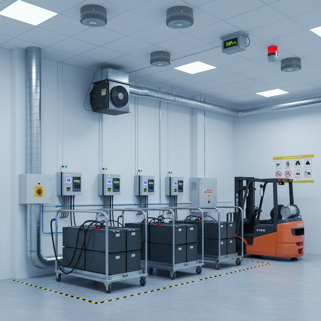 Ventilația Camerei de Încărcare Baterii 80V